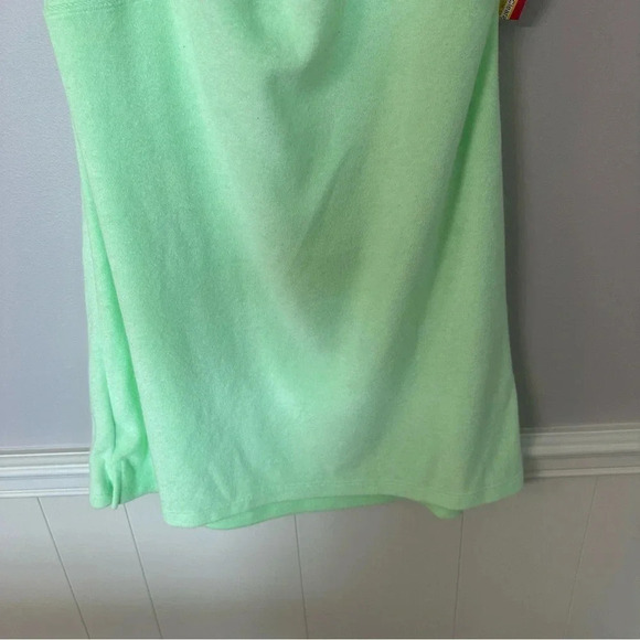 Xhilaration Juniors Neon Green Terry Cloth Halter Top Swim Dress Sz L (8-10) NWT - Picture 4 of 10